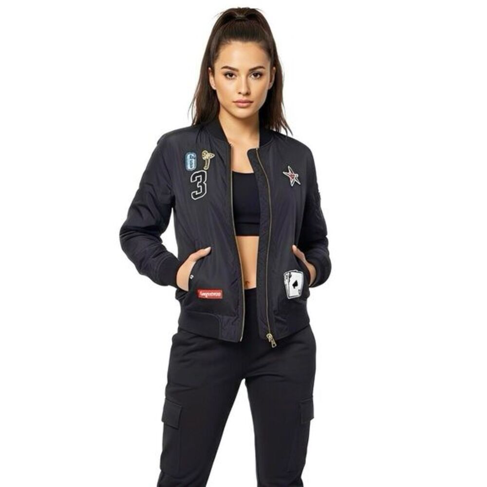 It Girl Jacket Windbreaker Womens Sz Small Streetwear Grunge Y2k Statement Urban
